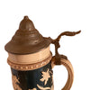 Vintage Gesetzlich Geshutzt German beer stein with pewter lid - Selective Salvage
