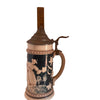 Vintage Gesetzlich Geshutzt German beer stein with pewter lid - Selective Salvage