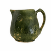 Antique green glazed stoneware pitcher early 1900s - Selective Salvage