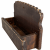 Primitive folk art wall box, hand carved (c 1920s) - Selective Salvage