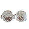 Fenton hobnail opalescent creamer & sugar set (c 1950s)