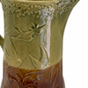Antique salt glazed stoneware pitcher, lovebird design