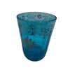 Blue Victorian hand painted glass tumbler (c 1900s)