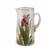 Antique Victorian hand painted glass pitcher (c 1900s)