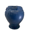 Vintage McCoy  "Leaves and Berries" vase, cobalt blue (c 1930s) - Selective Salvage