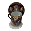 Kutani Japan moriage demitasse cup and saucer