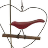 Primitive folk art bird on a wire sculpture (c 1990s)