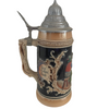 Vintage German beer stein with pewter lid (c 1950s)