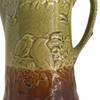 Antique salt glazed stoneware pitcher, lovebird design