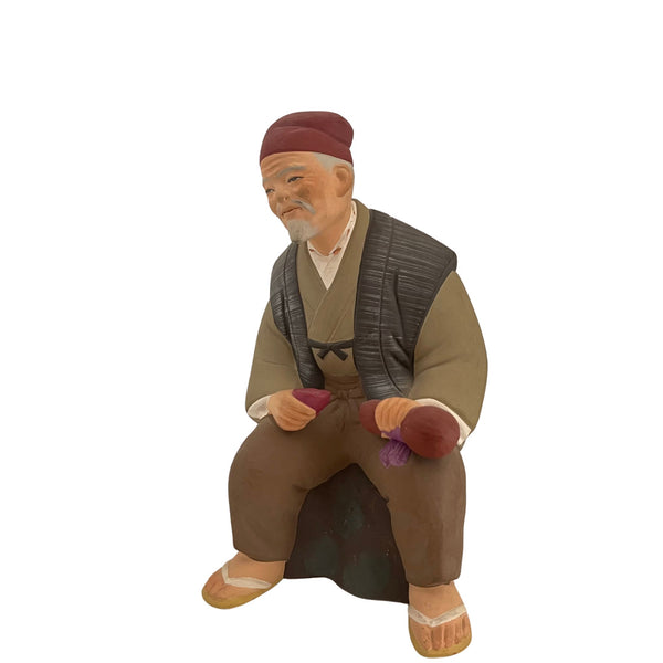 Japanese Hakata Urasaki Clay Doll (c 1950s)