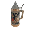Vintage German beer stein with pewter lid (c 1950s)