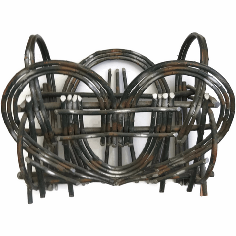 Antique Adirondack style willow magazine holder (c 1900s) - Selective Salvage