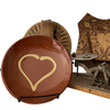 Vintage 7" redware heart dish, attributed to Steve Nutt (c 1990s) - Selective Salvage