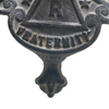 Antique cast iron Masonic flag holder