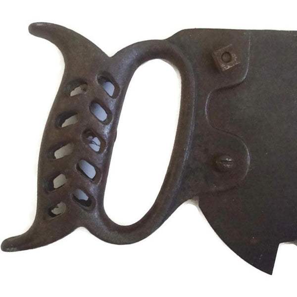 Antique 32" ice saw with cast iron handle (c 1900s) - Selective Salvage