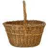 Vintage woven gathering basket, handled,  American (c 1940s) - Selective Salvage