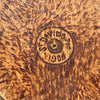 Antique folk art wood burned bowl, St David's PA (c 1906) 
