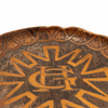 Antique folk art wood burned bowl, St David's PA (c 1906) 