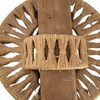 Antique clothes brush in hand woven raffia holder