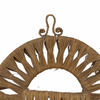 Antique clothes brush in hand woven raffia holder