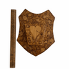 Antique wood burned brush holder c.1902s