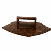 Antique wood burned brush holder c.1902s