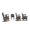 Cast iron Kilgore dollhouse table and three chairs c 1920s