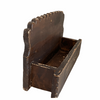 Primitive folk art wall box, hand carved (c 1920s) - Selective Salvage