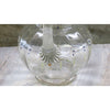 Antique fluted lip hand painted glass pitcher, fluted lip, cottage style (c 1900s) - Selective Salvage