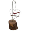 Primitive Bird on a Wire Sculpture