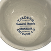 Antique stoneware advertising bowl, Tjaden's Chancellor SD (c 1920s) 