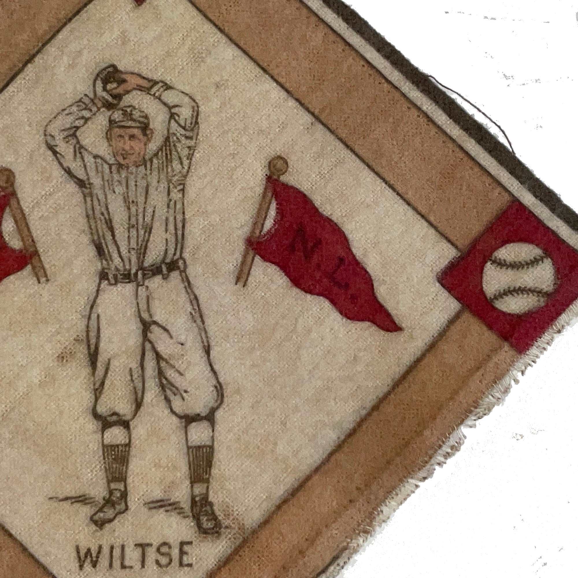 tobacco felt B18 George Hooks Wiltse Tobacco felt, NY Giants (c 1914) tobacco felt B18 George Hooks Wiltse Tobacco felt, NY Giants (c 1914)