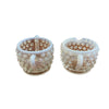 Fenton hobnail opalescent creamer & sugar set (c 1950s)