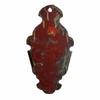 Handmade painted match holder, OOAK folk art (c 1900s) - Selective Salvage