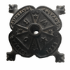 Antique cast iron Masonic flag holder