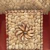 Antique OOAK shell art wall pocket c 1900s