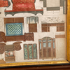 Antique uncut framed "McLoughlin Bros." paper doll furniture, dining room and bedroom (c late 1800s) - Selective Salvage