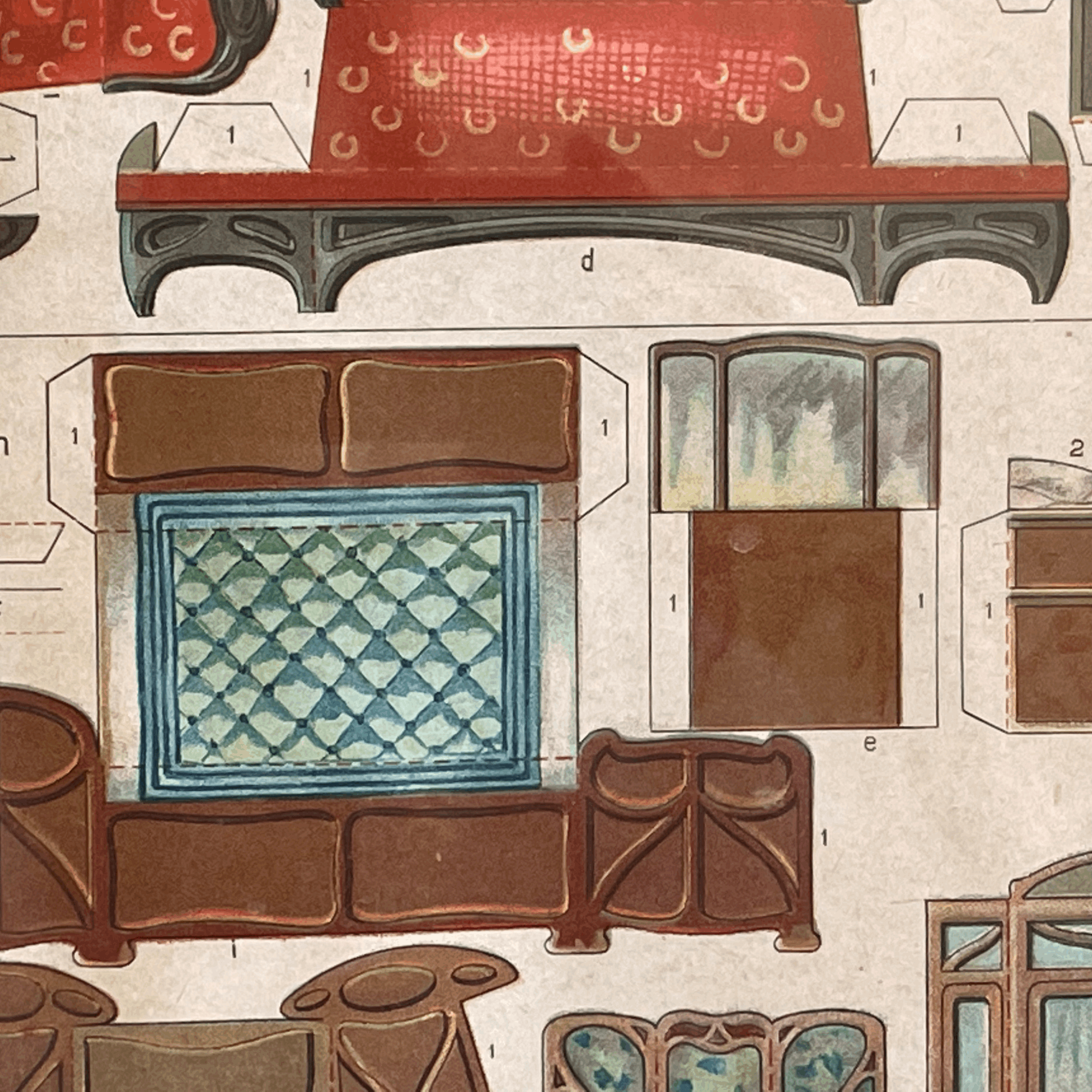 Antique uncut framed antique-uncut-framed-mcloughlin-bros-paper-doll-furniture-dining-r-selective-salvage