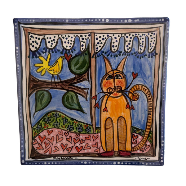 Vintage "Yellow Bird Studio" Ceramic Tile (c 2000)
