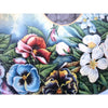 Antique Victorian celluloid marriage button, tin with floral design (c early 1900's) - Selective Salvage