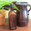 Antique square mold, deep amber "PAINES CELERY COMPOUND" bottle (c 1900s) - Selective Salvage