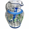 Antique hand painted glass pitcher, cottage style (c 1900s) - Selective Salvage