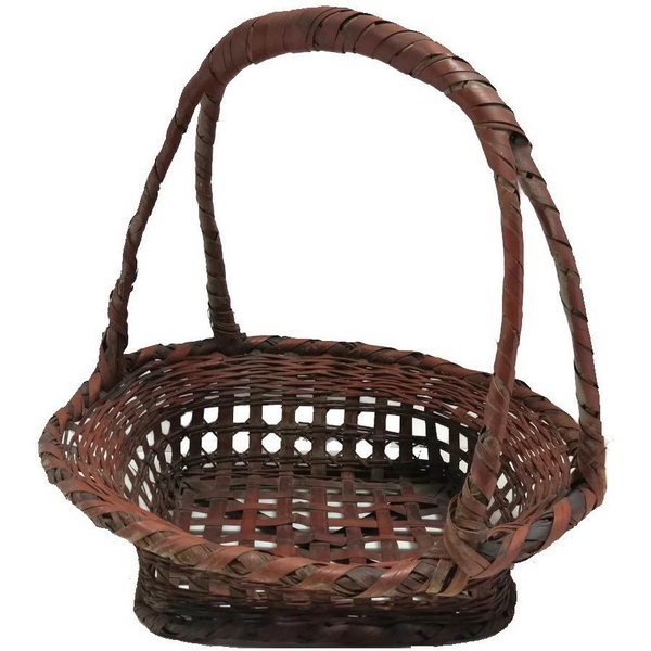 Vintage American wicker gathering basket (c 1920s) - Selective Salvage