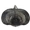 Vintage American wicker herb gathering basket, painted black (c 1940s) - Selective Salvage