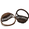 Pair of vintage American wicker gathering baskets (c 1930s) - Selective Salvage