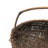 Vintage primitive buttocks gathering basket, oval shape, American (c 1940s) - Selective Salvage