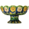 Antique footed Majolica Etruscan compote, GSH Co. (c 1880s) - Selective Salvage