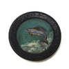 Vintage folk art painted fish plates, set of 3, signed Nellie B. Fish - Selective Salvage