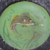 Vintage folk art painted fish plates, set of 3, signed Nellie B. Fish - Selective Salvage