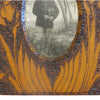 Antique Folk art wood burned frame, signed "Gertrude Klein", 1911 - Selective Salvage